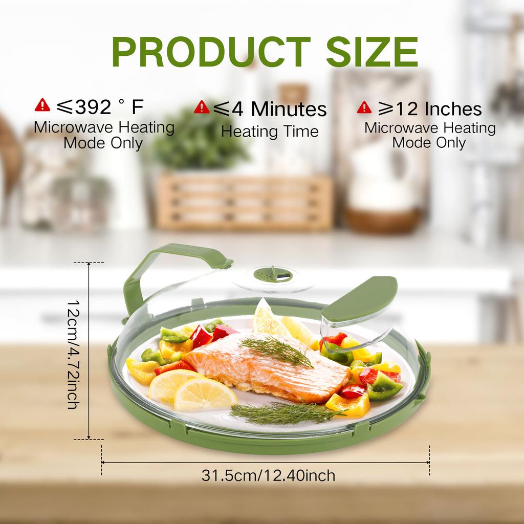 Microwave Splatter Cover Heat Resistant Microwave Guard Cover Fresh-keeping Food Lid Oil-proof Splash-proof Cover Kitchen Tools