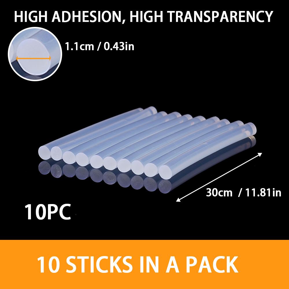 10Pcs 7mm/11mm White Transparent Hot-melt Glue Sticks For Electric Hot-melt Glue Gun Repair DIY Handicrafts Tool Accessories