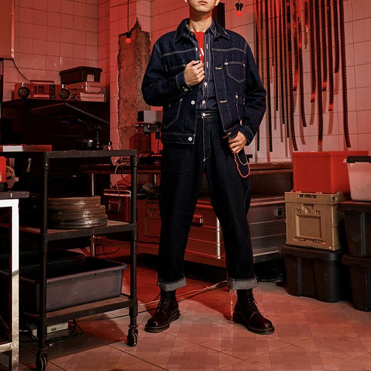 Levis Denim Jacket With Collar Men Jackets Dark-Denim A0142-0000