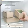 Korean Stainless Steel & Glass Airtight Lunch Box, Square Bento Food Container for Students