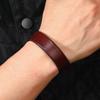 Men's Punk Rock Leather Bracelet - Smooth Retro Cowhide Design