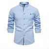 Trend Hub 100% Bavlna Společenská košile Pánská Jednobarevná Dlouhý rukáv Vysoce kvalitní Značková košile pro muže Jaro Stojáček Ležérní Pánské košile
