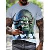 Men'S Casual Crew Neck T-Shirt With 3D Bull Print New In Short Sleeve Oversized Funny Bull Graphic Tshirts For Men Camisetas
