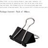 Binder Clips 100 Pack 0.75inch, 19mm Mini Black Office Paper Clip, Foldback Clips Clamp Binder Clips for Office Home Supplies