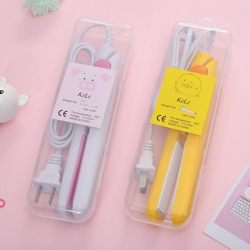 2 in 1 Hair Straightener Mini Curling Iron Portable Hair Curler  for Short Hair Fine Hair