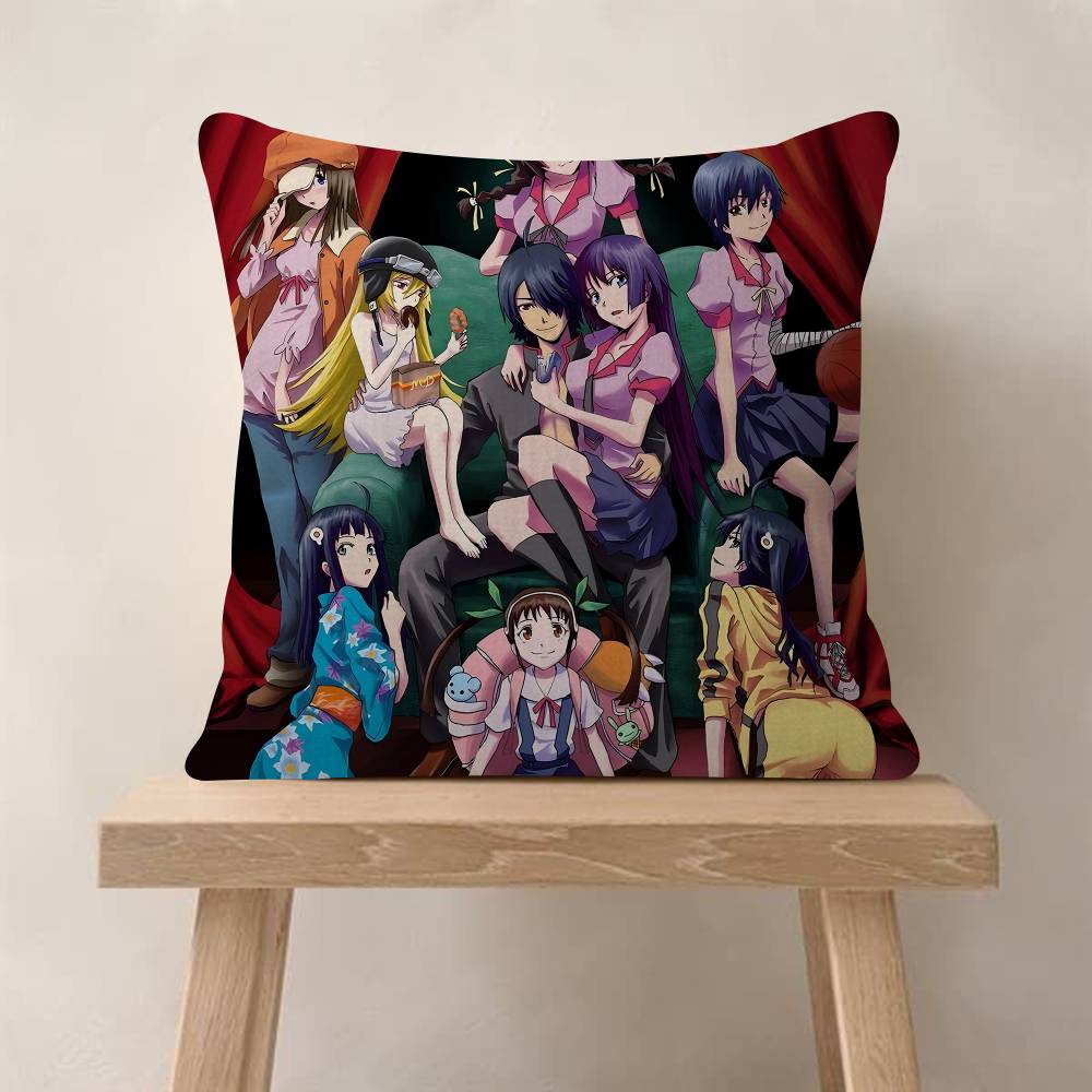 Monogatari Poster Classic Vintage 4545cm Cushion Cover Pillow Cover Decor Pillowcase Home Pillowcase For Couch Pillow