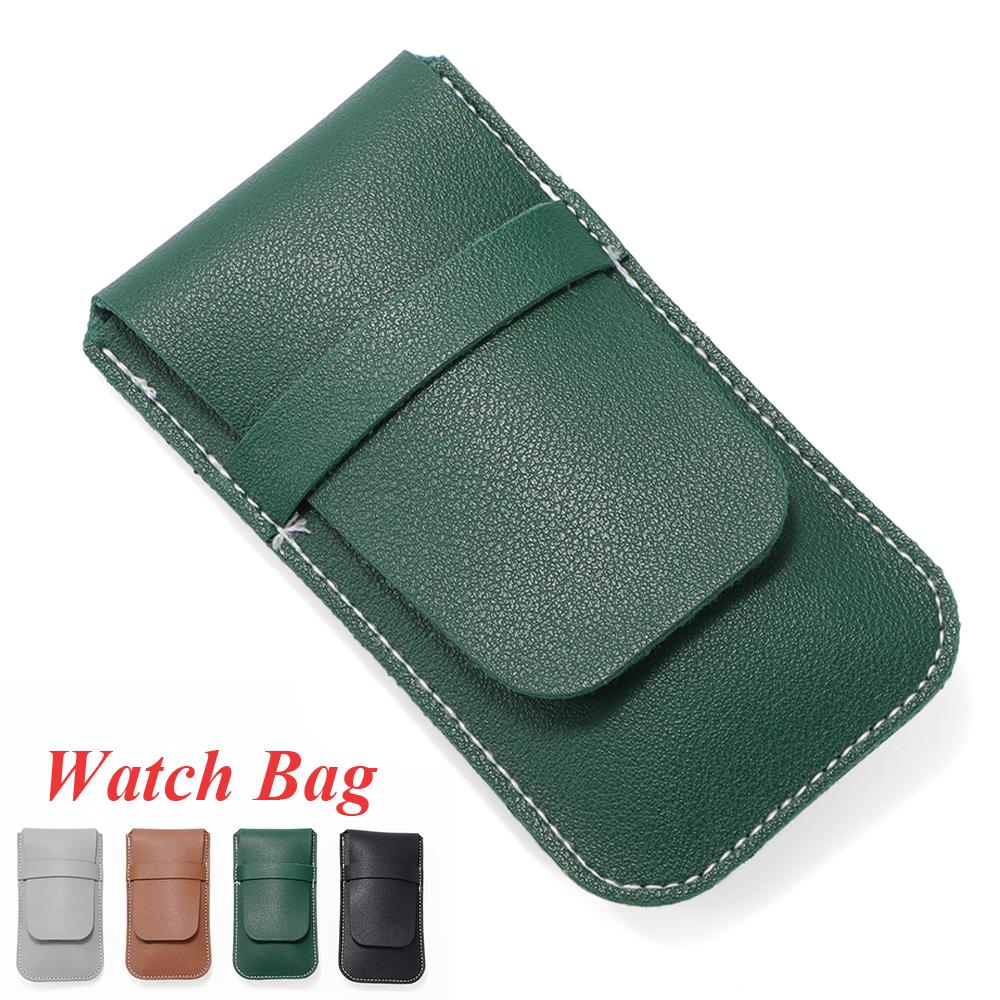 PU Leather Watch Organizer Bag Anti-Dust Watches Bag Simple Flip Cover Anti-scratch Watch Placement Bag Watch Storage Gift Bags