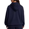 Under Armour Sudadera con capucha oversize de felpa pesada para mujer, sudaderas con capucha, azul marino medianoche 1386494-410