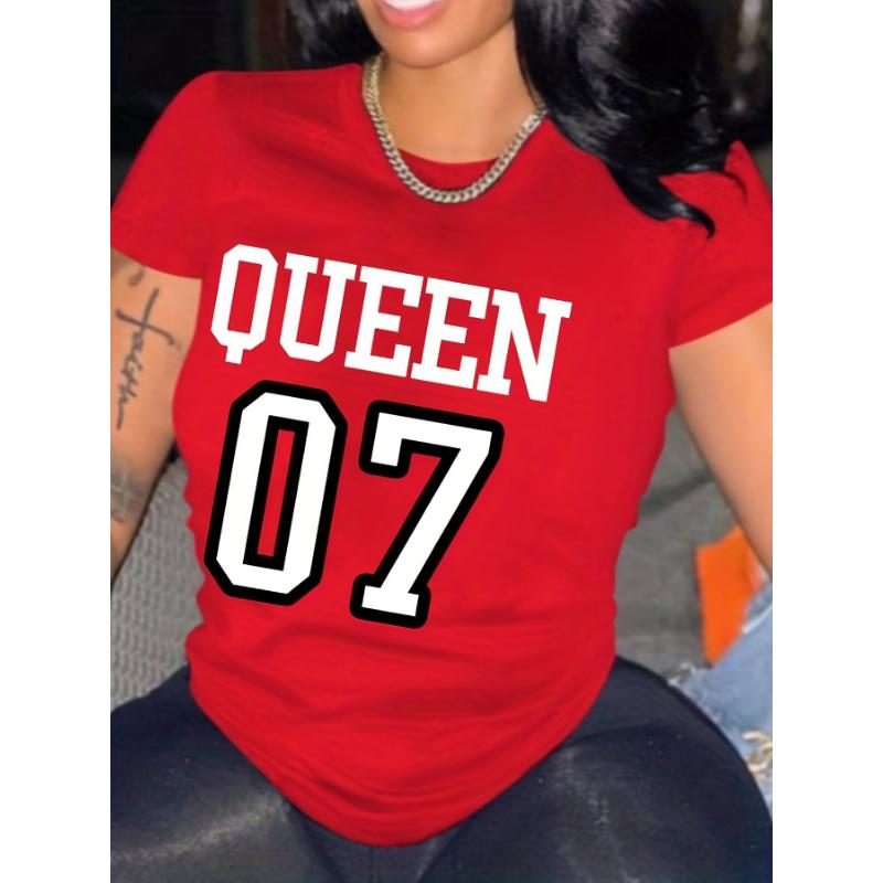 

Модный высококачественный свободный спортивный наряд с коротким рукавом для мужчин и женщин, парная футболка с короткими рукавами KING&QUEEN XS