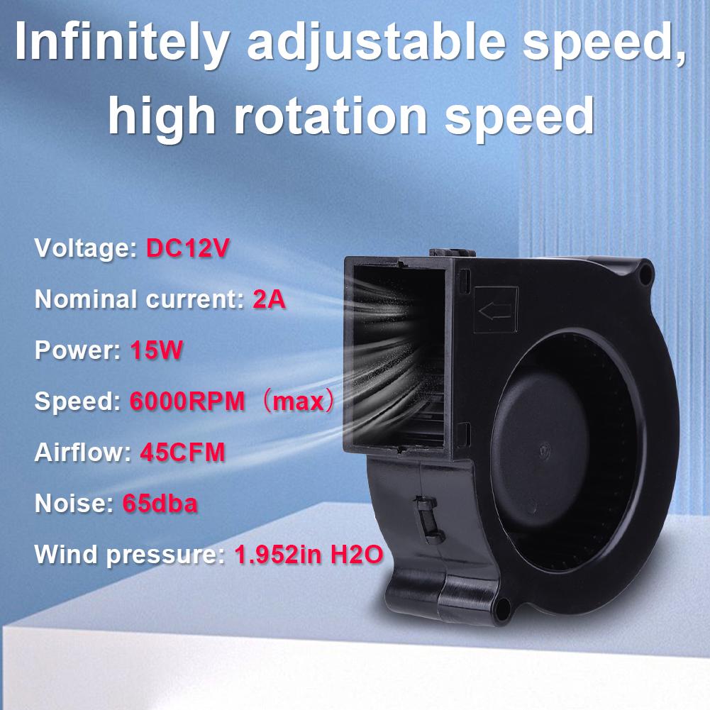 6000RPM Air Blower with Variable Speed Controller DC 12V Barbecue Fan BBQ Fan Air Blower for Picnic Grill Wood Stove Cooking