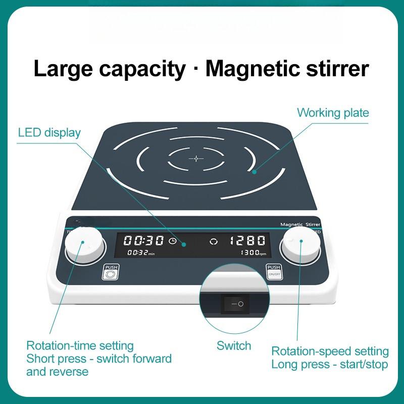 Hot Plate Lab Large Capacity Heating Magnetic Mixer Laboratory Digital Display Multi-position Magnetic Stirrer