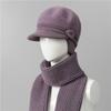 Wool Hat Women's Autumn and Winter Fleece Warm Hat, Ear Protection, Cold Protection, Thickened Knitted Hat