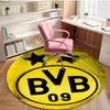 Borussia Dortmund Print Round Rug, Washable Floor Carpet, For Entryway Dorm Laundry Room Office Study, Home Decor Birthday Christmas Gift