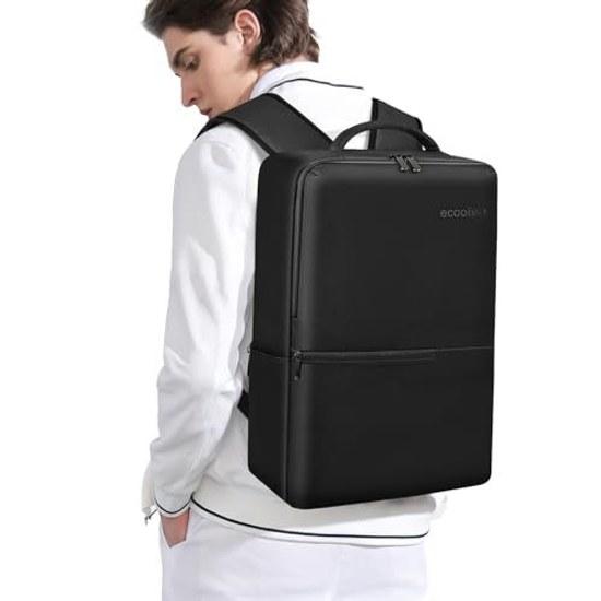 ecoofee Business Backpack Men Waterproof 15.6 Inch PC Storage Large Capacity Lightweight Water-Resistant Zipper A4 Slim Commuting Trip High School Bag