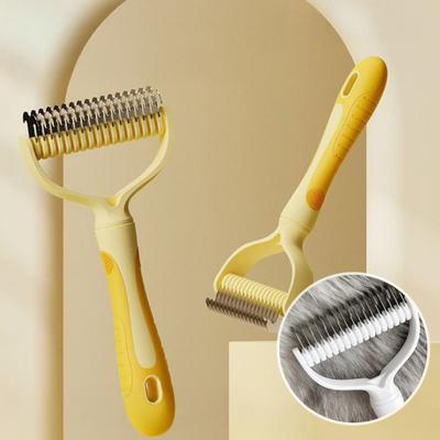 Spazzola per cani a pelo lungo e gatti per sottopelo, rastrello per la rimozione del pelo morto, per districare nodi e pelo infeltrito, forniture per la toelettatura degli animali domestici