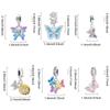 Copper Butterfly Series Cute Charms Beads Fit Original Pan Bracelet Bangle High Quality Diy Jewelry For Womens