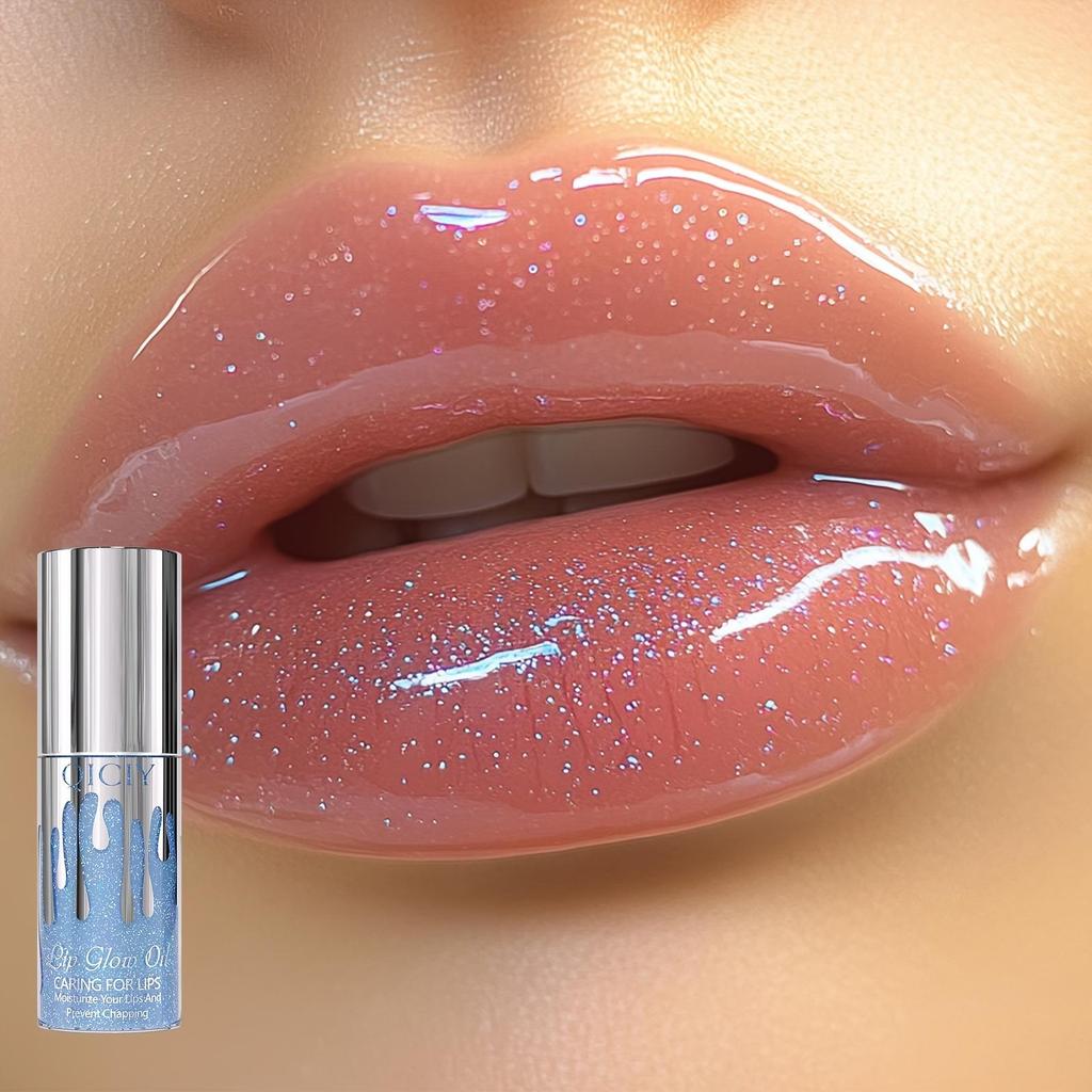 Perlmuttfarbener Farbwechselnder Lipgloss, Natürlicher Glanzeffekt, Langanhaltend Feuchtigkeitsspendend und Hydrierend Lippen aufpolsternd Spiegel-Lipgloss