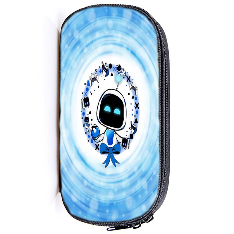 Astro Bot Astronaut Pencil Case Zip Pencil Bag Pouch Function Portable Pencil Case with Zipper Student Stationery Supplies
