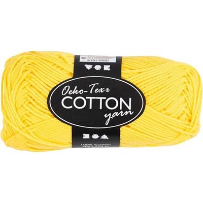 Ball of Cotton Yarn - 50 G - Yellow - 100% Cotton - Very Good Quality