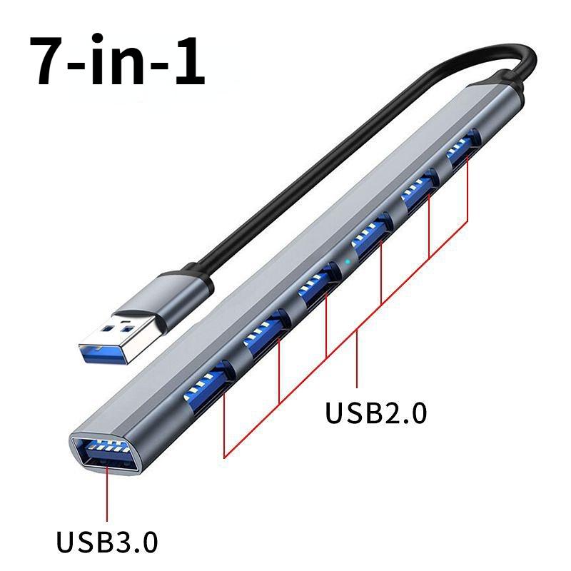 7-in-1 USB C Docking Station USB 3.0 HUB Type C HUB Adapter 5Gbps High Speed USB C Splitter OTG Adapter for PC Laptop Macbook