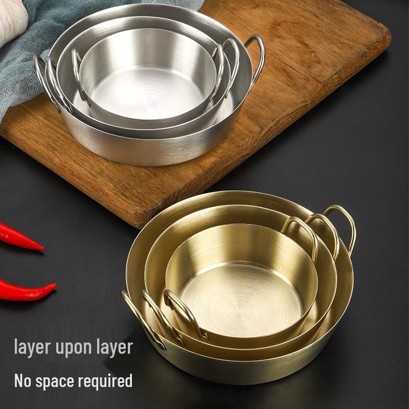 Doppelhenkel-Gewürzschale aus Edelstahl