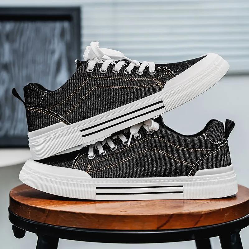 Spring and Summer Cloth Shoes Men's Low-cut Fashion All-match Breathable Canvas Shoes Liandi Mid-heel Youth Non-slip