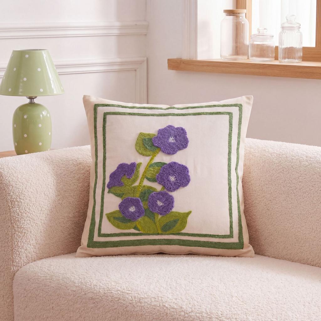 Embroidered Towel Cushion Pillow, Dropshipping, Ins-style Sofa Pillow, Home Bedside Cushion