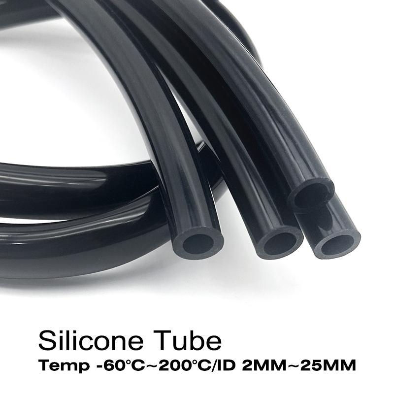 Qualität Schwarz Silikon Gummi Schlauch ID 2~25mm Flexibel Ungiftig Aquarium Luftpumpe Weicher Gummi Silikon Schlauch 1/2/3/4/5/10/20Meter