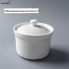 Fuguanglian White Ceramic Stew Pot Set with Lids