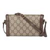 Gucci Cherry Print Logo Leather Trim Supreme Canvas Box Bag Men Shoulder Bag Brown 700733-U5TAG-8679