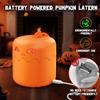 LED Halloween Pumpkin Lantern with Lanyard Collapsible Outdoor Lantern Rechargeable Pumpkin Headlamp Set for Outdoor & Indoor