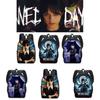 2023 New Wednesday Addams Backpack For Elementary School Students Double Layer Design For Boys And Girls