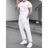 2 Piece Regular Fit Men's Jogger Pants Letter Printed Men's Short Sleeve T-Shirt Set Street Outdoor Casual Fashion Set