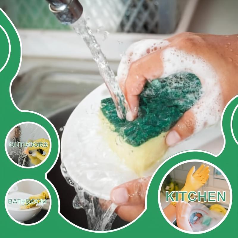 High Absorbency Kitchen Sponges Durable Double-Layer Design Removes Oil and Rust Suitable for Cleaning Utensils and Cookware