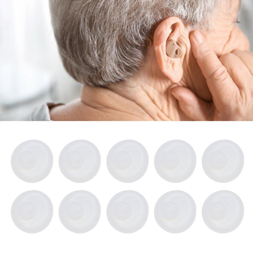 10PCS Hearing Aid Domes Closed Silicone Hearing Aid Ear Tips Detachable Washable Hearing Aid Earbud 