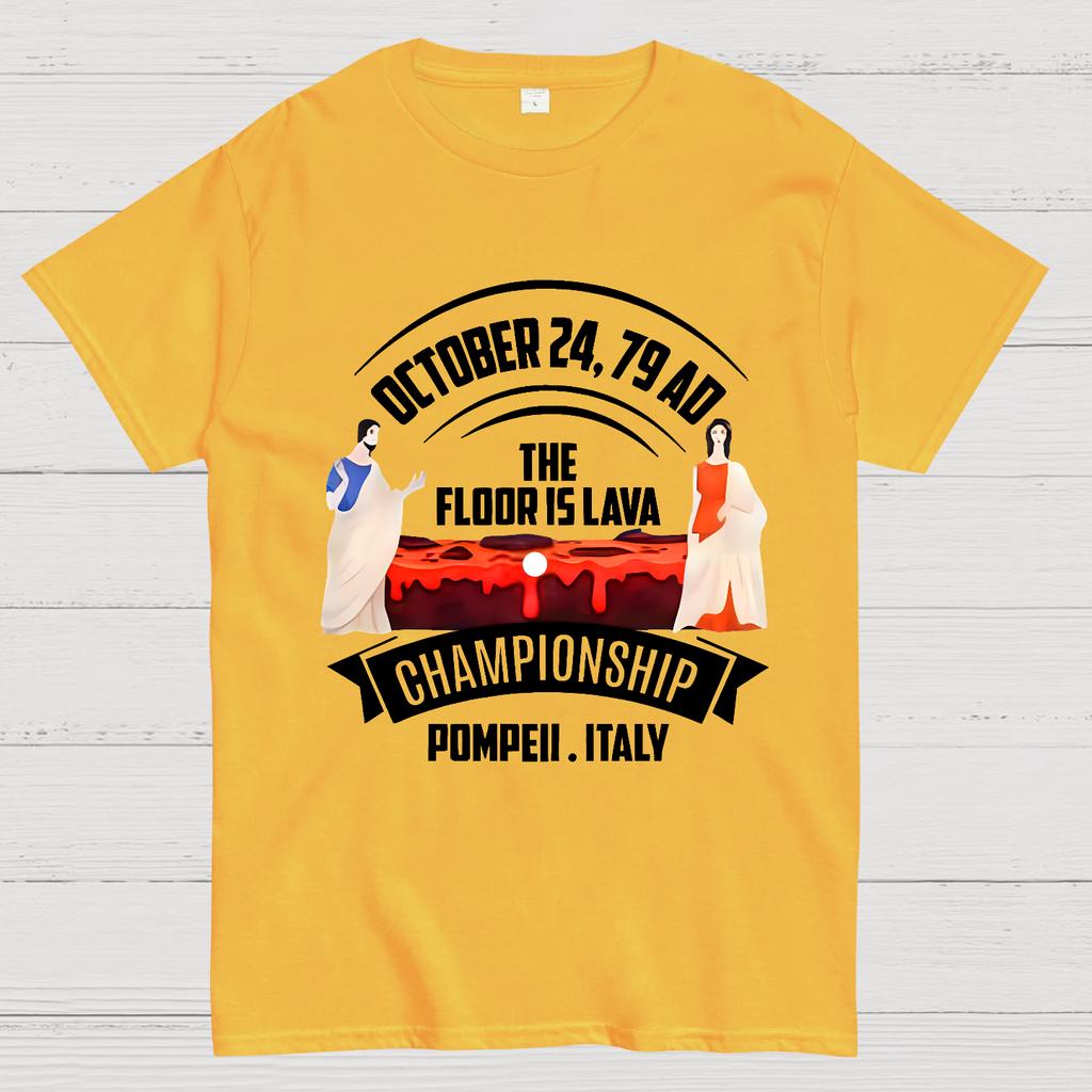Pompei Floor is Lava Campionato Cotone Estiva Casual Fresca Larga T-Shirt