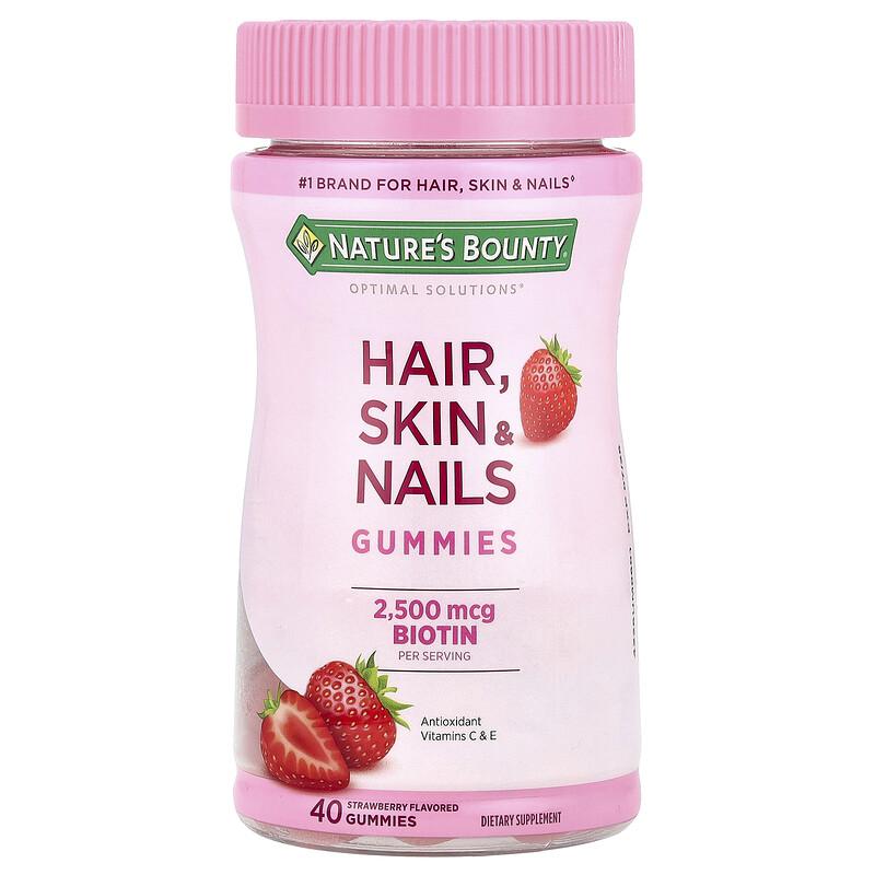 Rworld Wellness Optimal Solutions®, Gummier for Hår, Hud & Negler, Jordbær, 40 Gummier sold by Joom