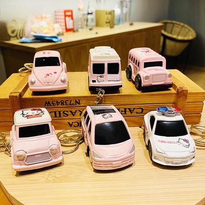 Exquisite Cat Car Keychain: Cute Heart Pendant for Girls, Students, and Couples