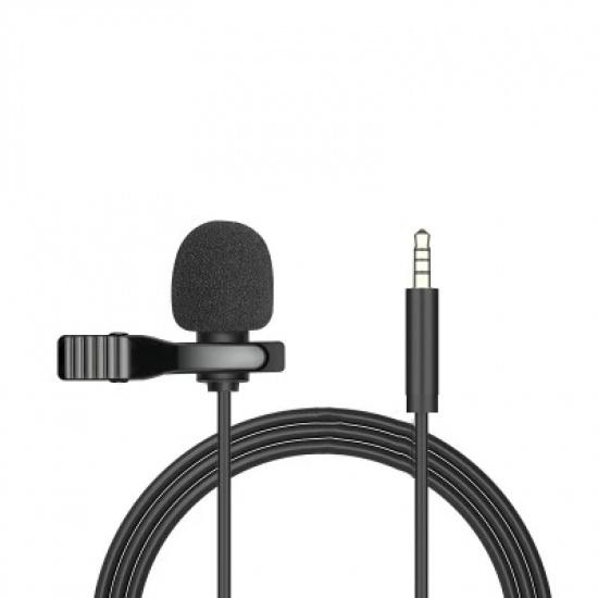 Portable 1.5m Mini Type C Microphone USB Condenser Clip-on Lapel Mic 3.5mm Wired Microfon for PC Laptops Professional Recording