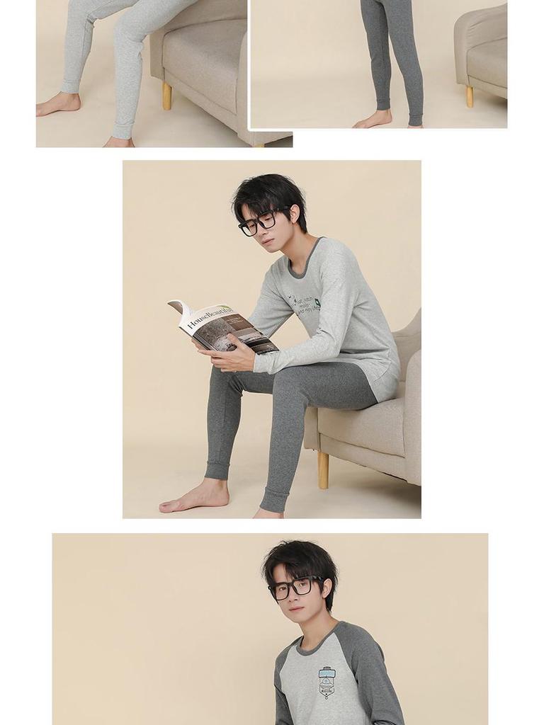 Big Kid Pure Cotton Autumn Underwear Set for Boys - Warm Sweater for Teen Students