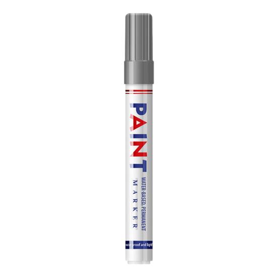 

Large Capacity Paint Marker for Car Touch-Up Waterproof Fade-Resistant Oil-Based Pen for Metal Tire Wood Quick-Dry Stone Inscription Repair Pen срібний