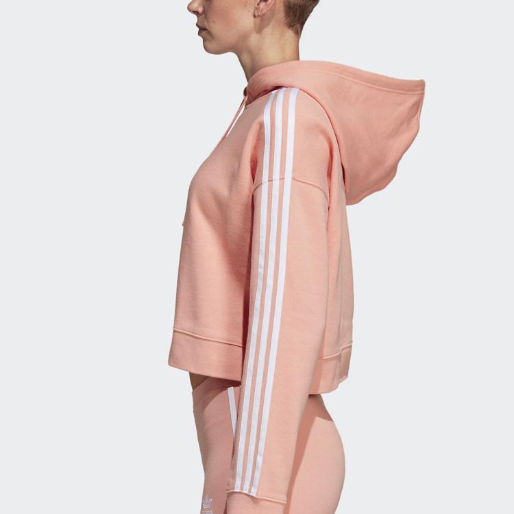 Adidas Originals Sweatshirts Women's Orange Pink Hooded Moderate Regular DX2161