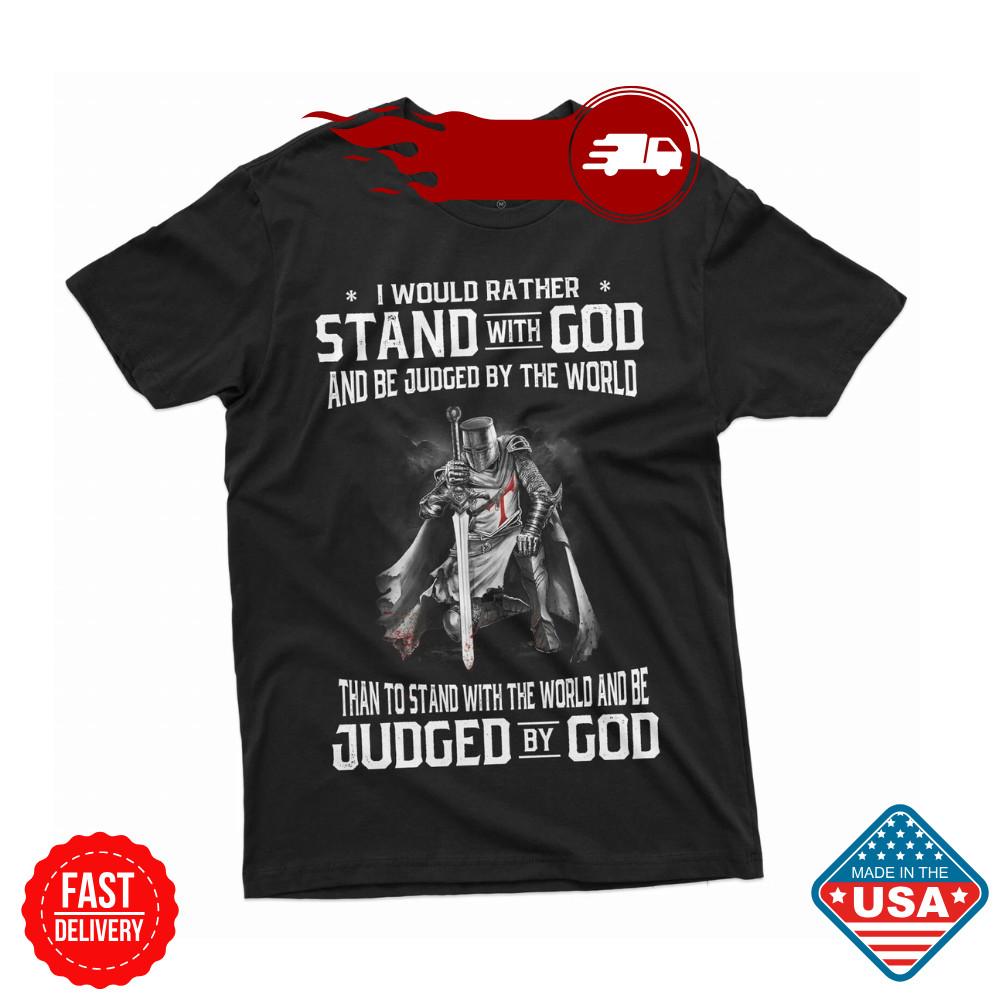 ! Футболка Бог Иисус Стой с Богом Футболка Иисус Христианская Вдохновляющая Футболка Унисекс Футболка M