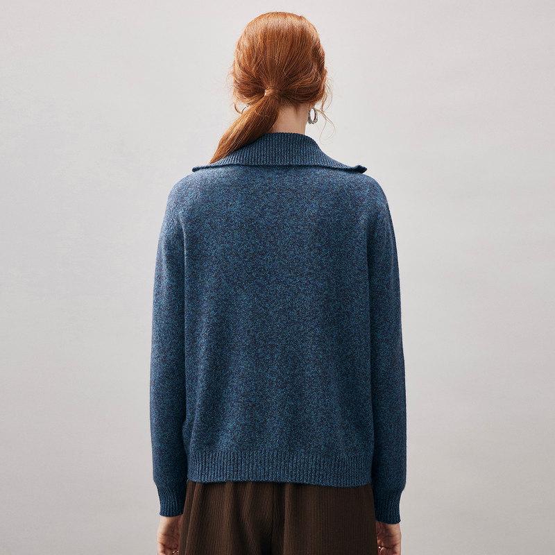 Women's 100% Cashmere Melange Cardigan
