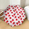 1pc Strawberry Heart Pattern Umbrella Design Automatic Opening and Closing Umbrella, High-quality Travel Umbrella,  C1128042