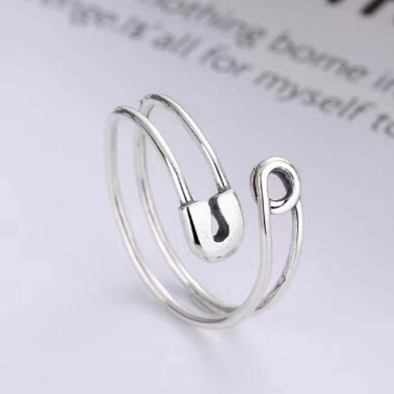 Silver Color Pin Adjustable Opening Finger Rings For Women Jewelry Gift Custom Jewelry