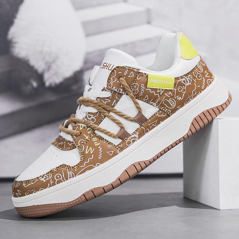 

Британский стиль ретро кэжуал нишевая доска обувь универсальная мужская обувь студенческая молодежная спортивный стиль модная обувь 46 хаки