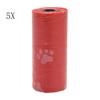 Degradable Poo Refills Scooper Home Supply Plastic 5Rolls/75Pcs Pet Dog Waste Poop Bags Pick