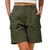 Shorts de randonnée pour femmes, légers, taille élastique, longueur genou, shorts cargo, shorts d'été décontractés pour le golf, Bermudas