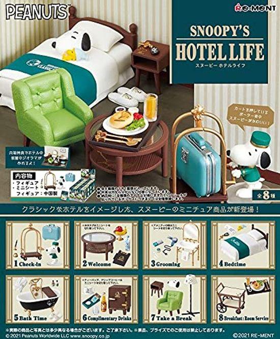 

Re-ment PEANUTS SNOOPY S HOTEL LIFE BOX products, 8 types, 8 pieces